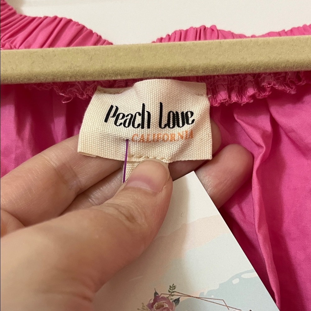 Peach Love California Bubble Hem Hot Pink Ruffle Tie-Front Mini Dress - Picture 2 of 12